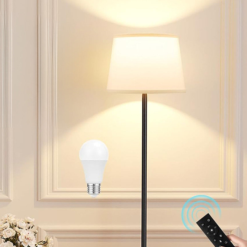 Floor Lamps for Living Room Remote Control Dimmable Colors Temperature Standing Lamp Foot Switch Latitude Run